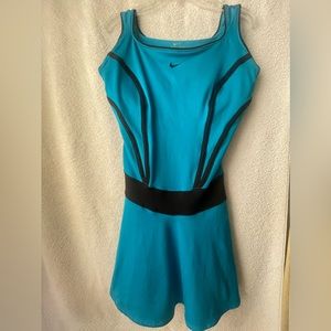Nike x Serena Williams Athletic Sport Tennis Dress Blue & Black Size Medium